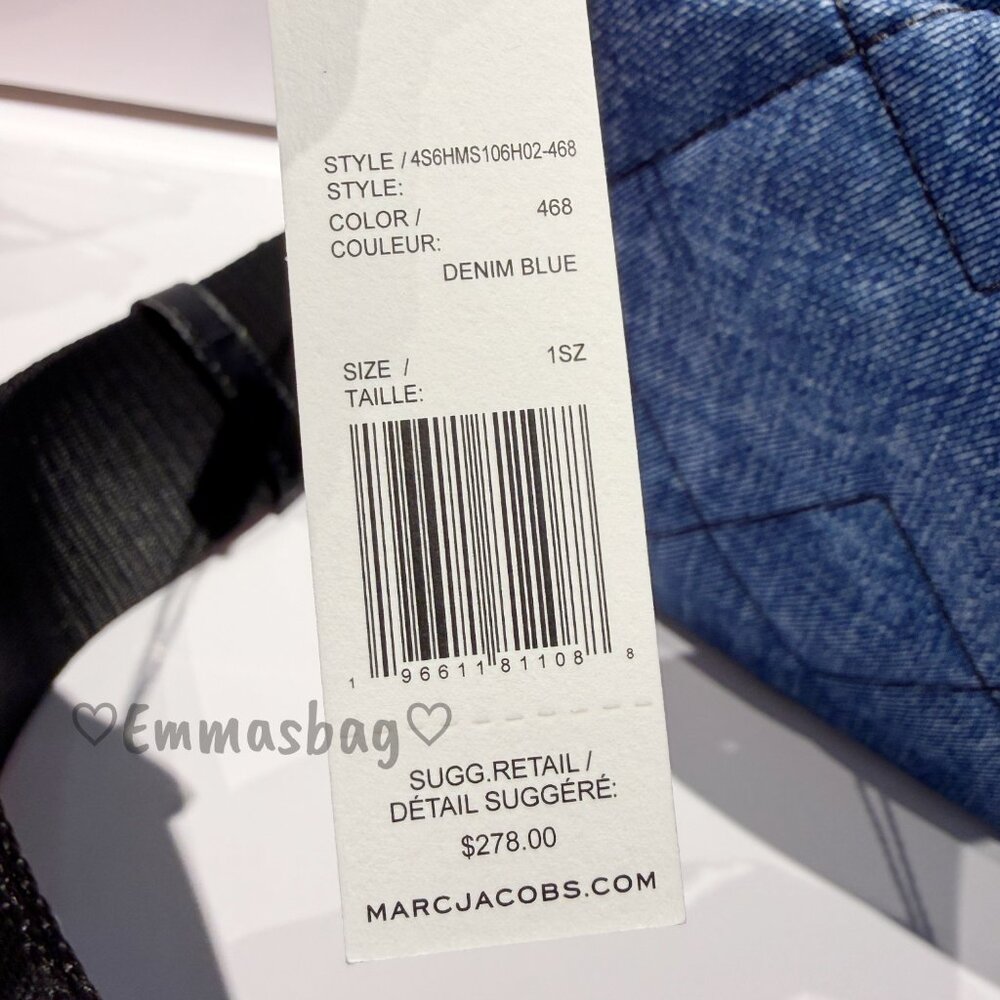 Marc Jacobs Nylon Messenger 4S6HMS106H02 Denim Blue $278 - Picture 4 of 5